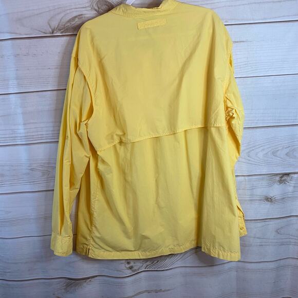 Quest Yellow Vented Long Sleeve Button Up Size XL - Picture 3 of 6